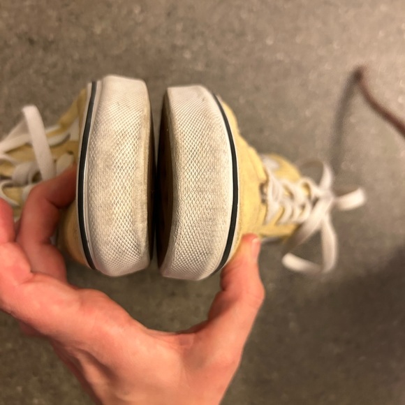 Suede & Canvas yellow old school low top Vans worn, not new - Picture 6 of 8